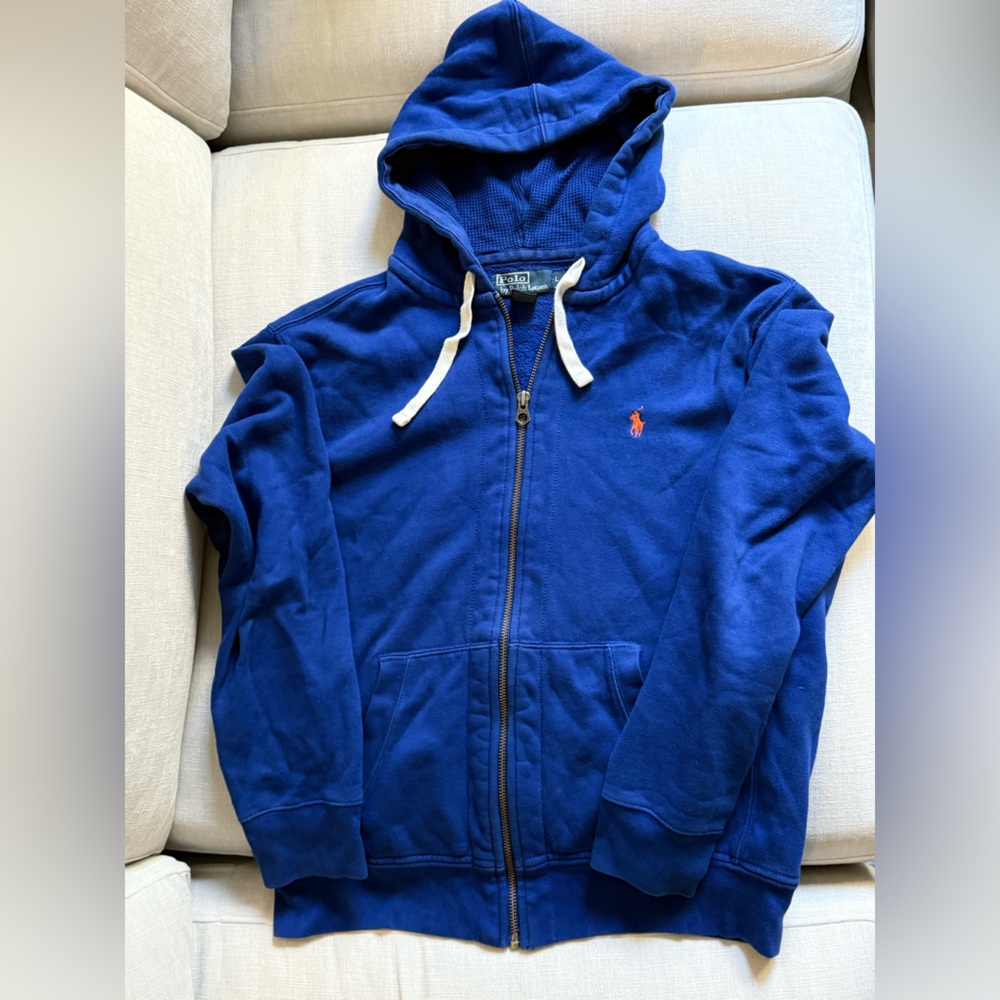 Ralph Lauren Blue zip up Hoodie - excellent condition